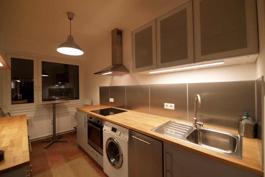 Küche mit Essplatz für 2 Personen