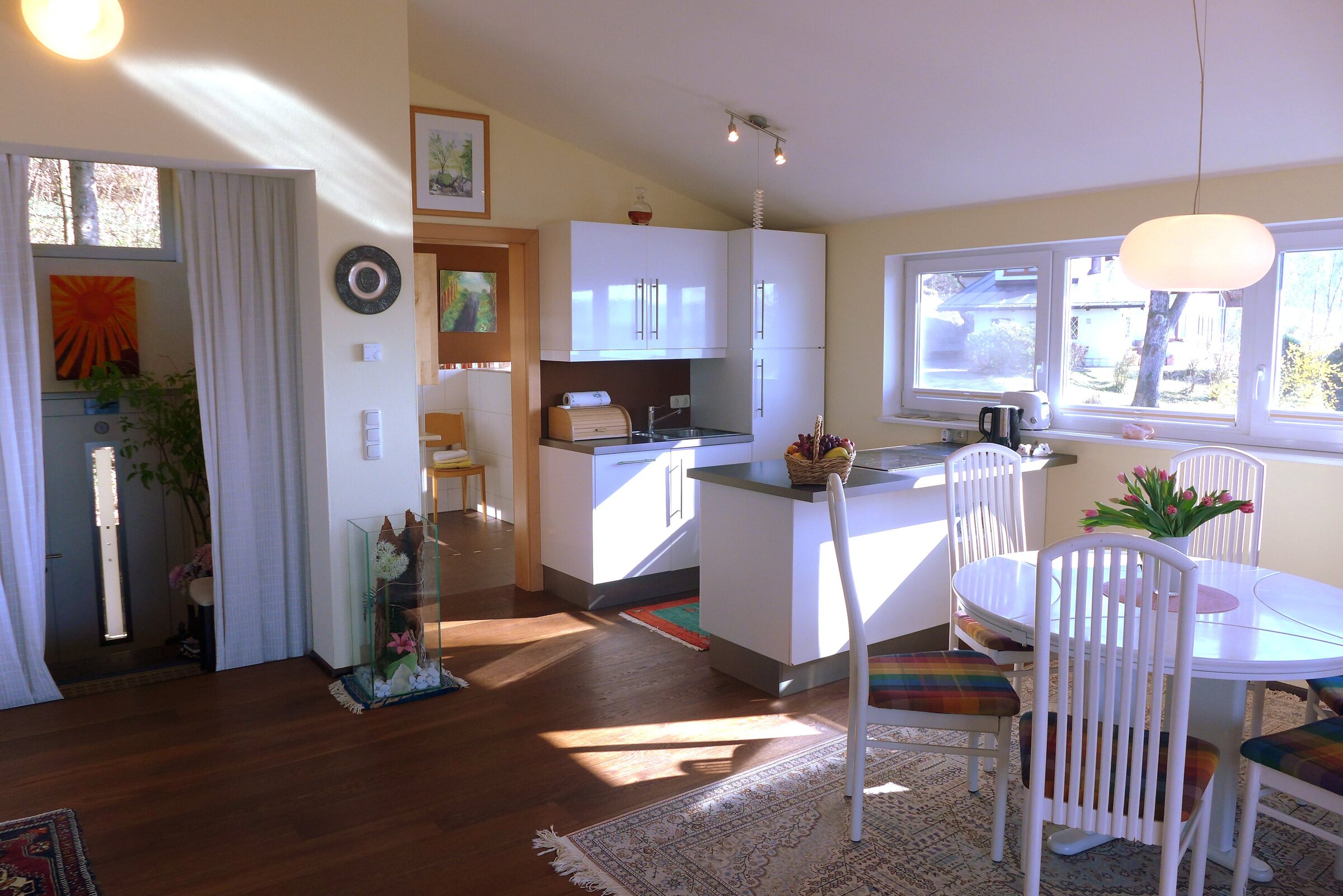 Dining area and kitchen