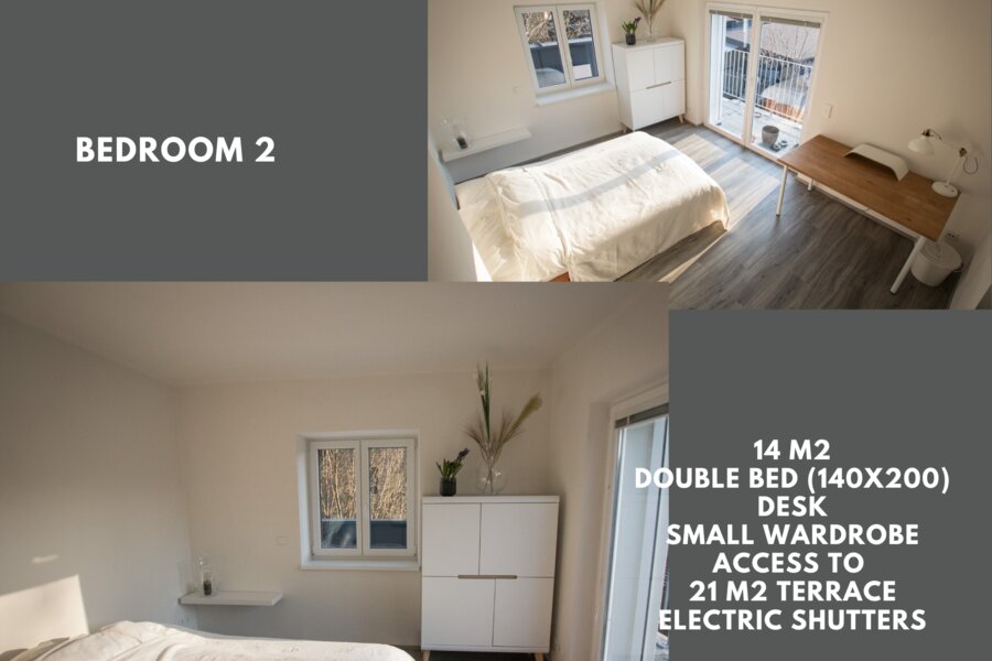 Schlafzimmer mit Doppelbett/ 1.Stock