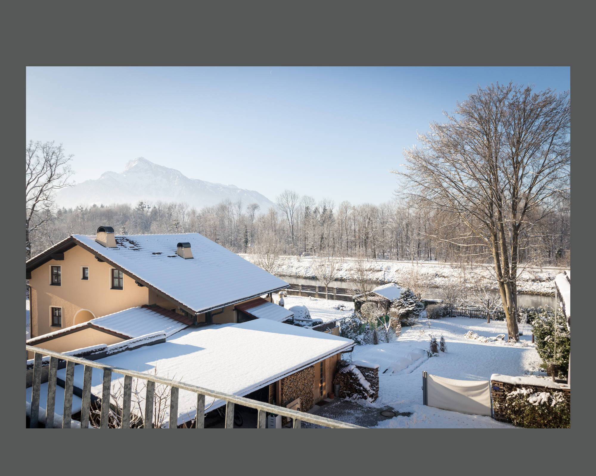 Aussicht auf den Untersberg und die Salzbach