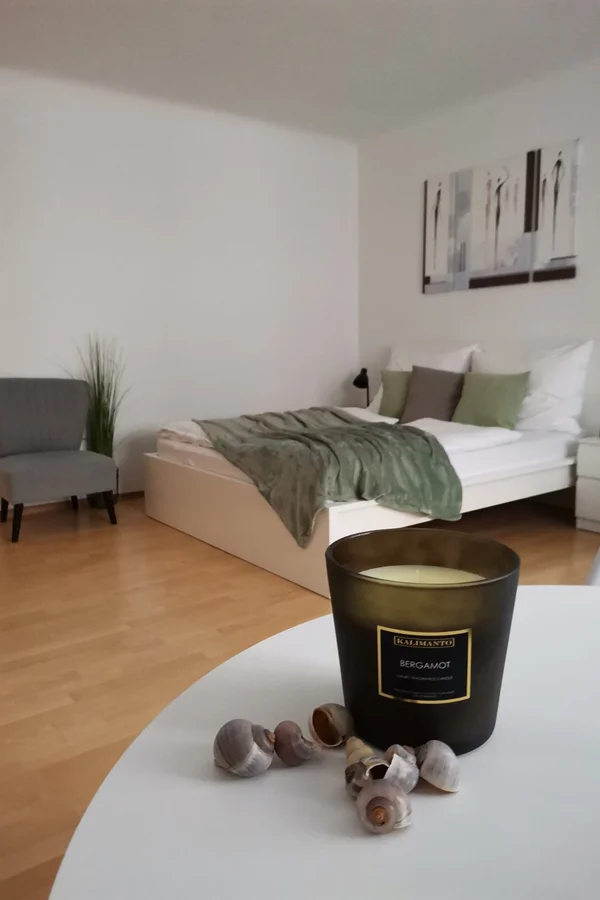 Double bed and sofa for two 