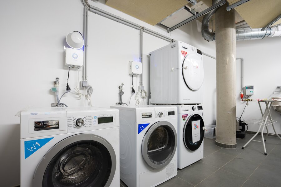 Washing machine, dryer, iron, ironing board