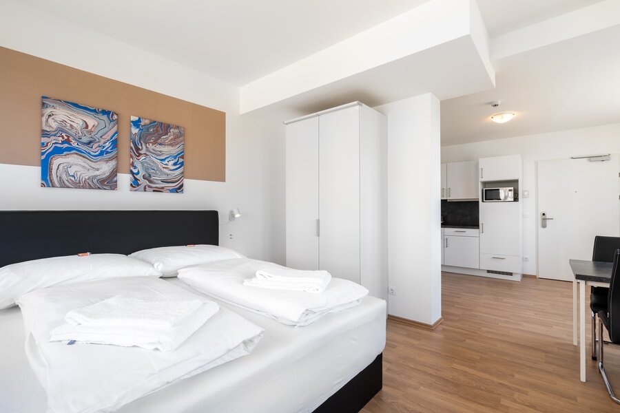 Furnished 1-room apartment with kitchenette – short-term rental Vienna, temporary housing for 1 to 6 months