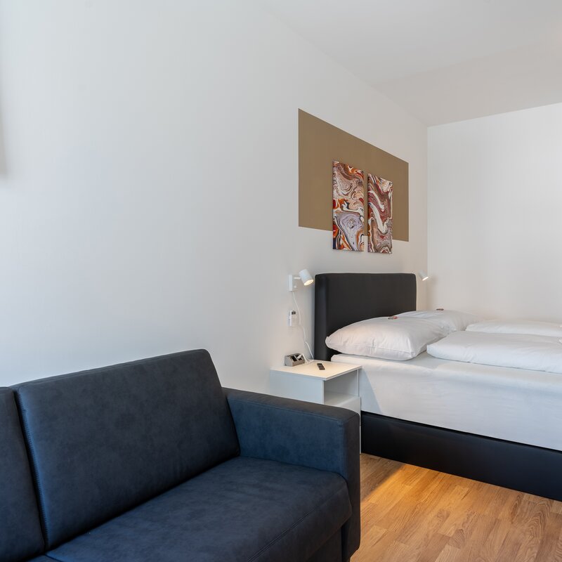 Sleeping and living area