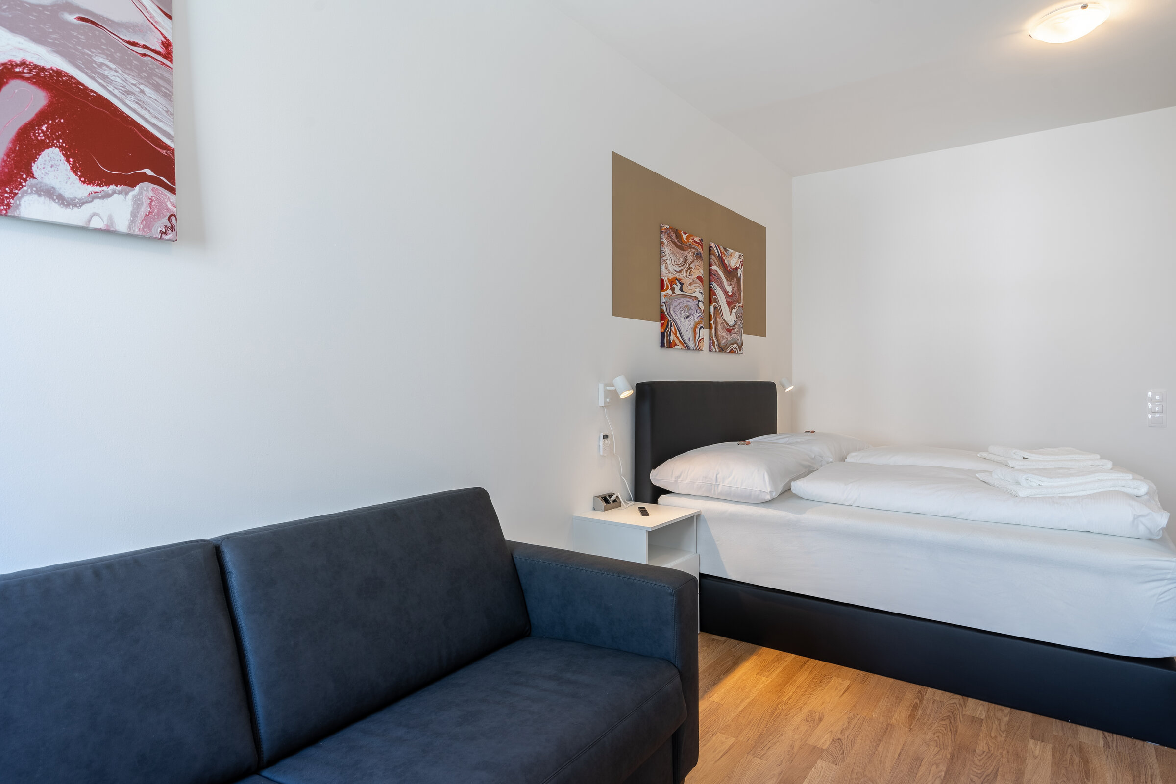 Sleeping and living area