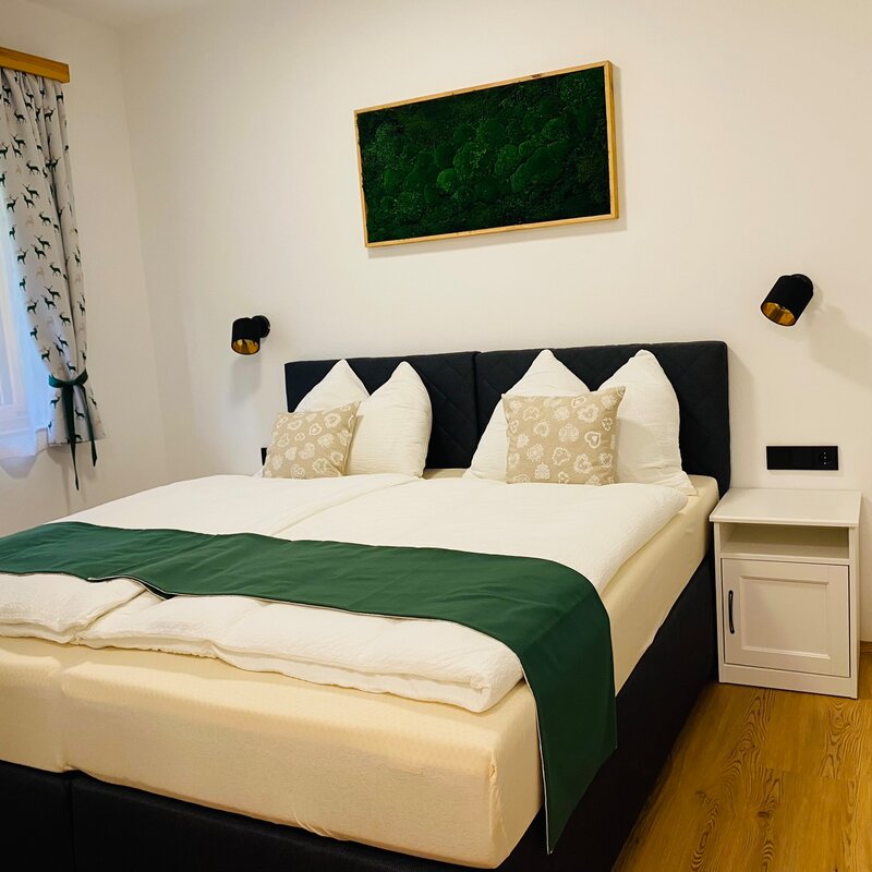 The beds can be used as single or double beds, depending on your preference.