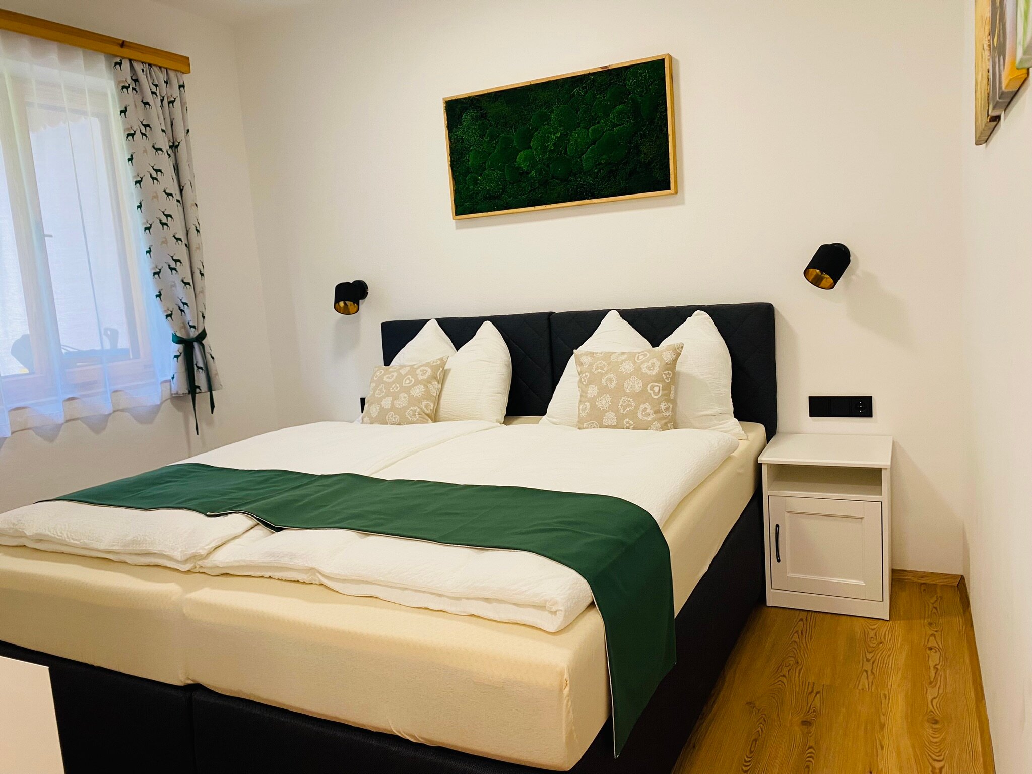 The beds can be used as single or double beds, depending on your preference.