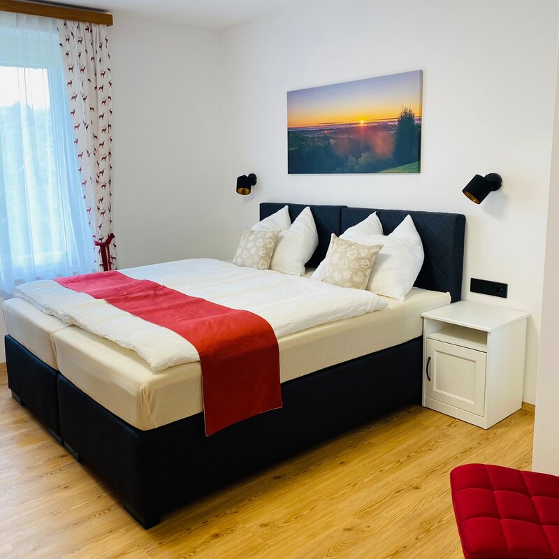 The beds can be used as single or double beds, depending on your preference.