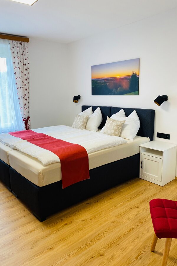 The beds can be used as single or double beds, depending on your preference.