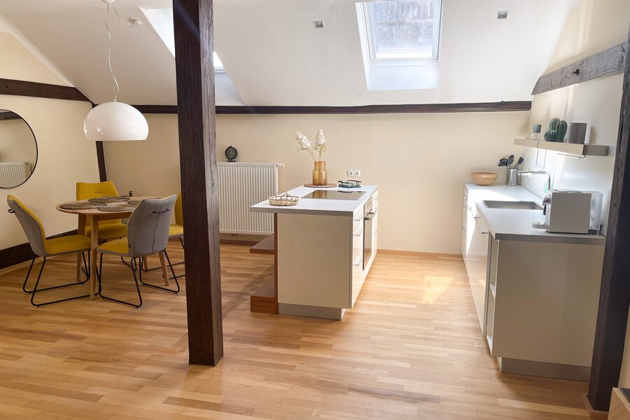 Kitchen and dining area