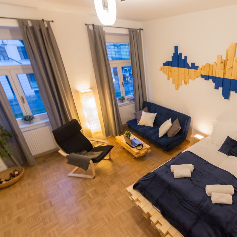Möbliertes 1-Zimmer Apartment mit modernem Design – Kurzzeitmiete & Wohnen auf Zeit in Wien, für 1 bis 6 Monate.