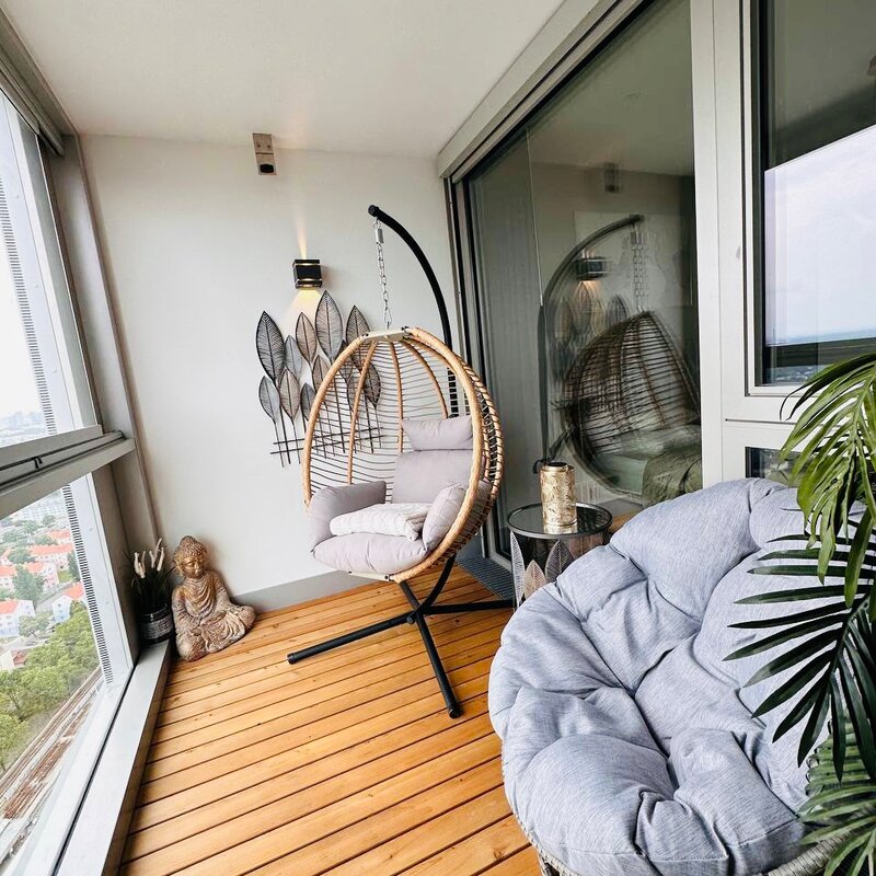 Loggia mit flexibler Verglasung