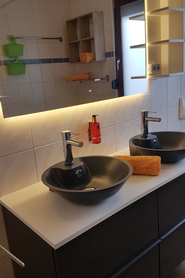 washbasin, toilet, shower