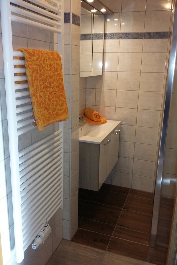 Shower, WC, washbasin