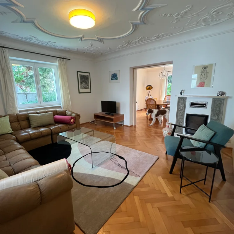 Couch, TV, offener Kamin | © globe.birdz