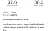 Internet speed on WIFI