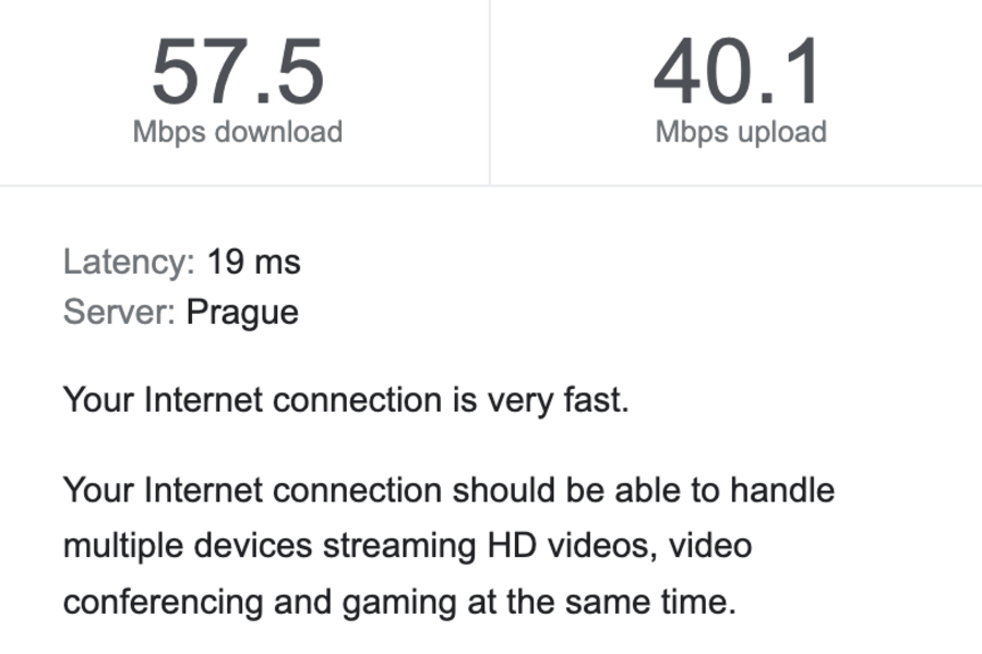 Internet speed on LAN cable