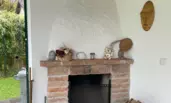 Offener Kamin in der Veranda
