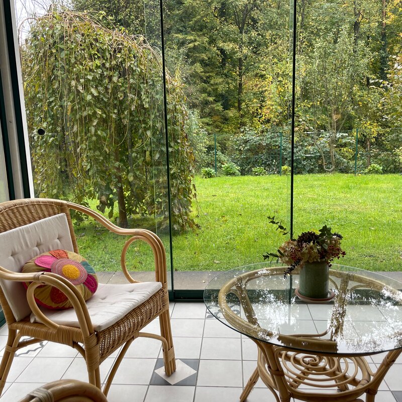 Auch bei Regenwetter dank der Glaswände nutzbar