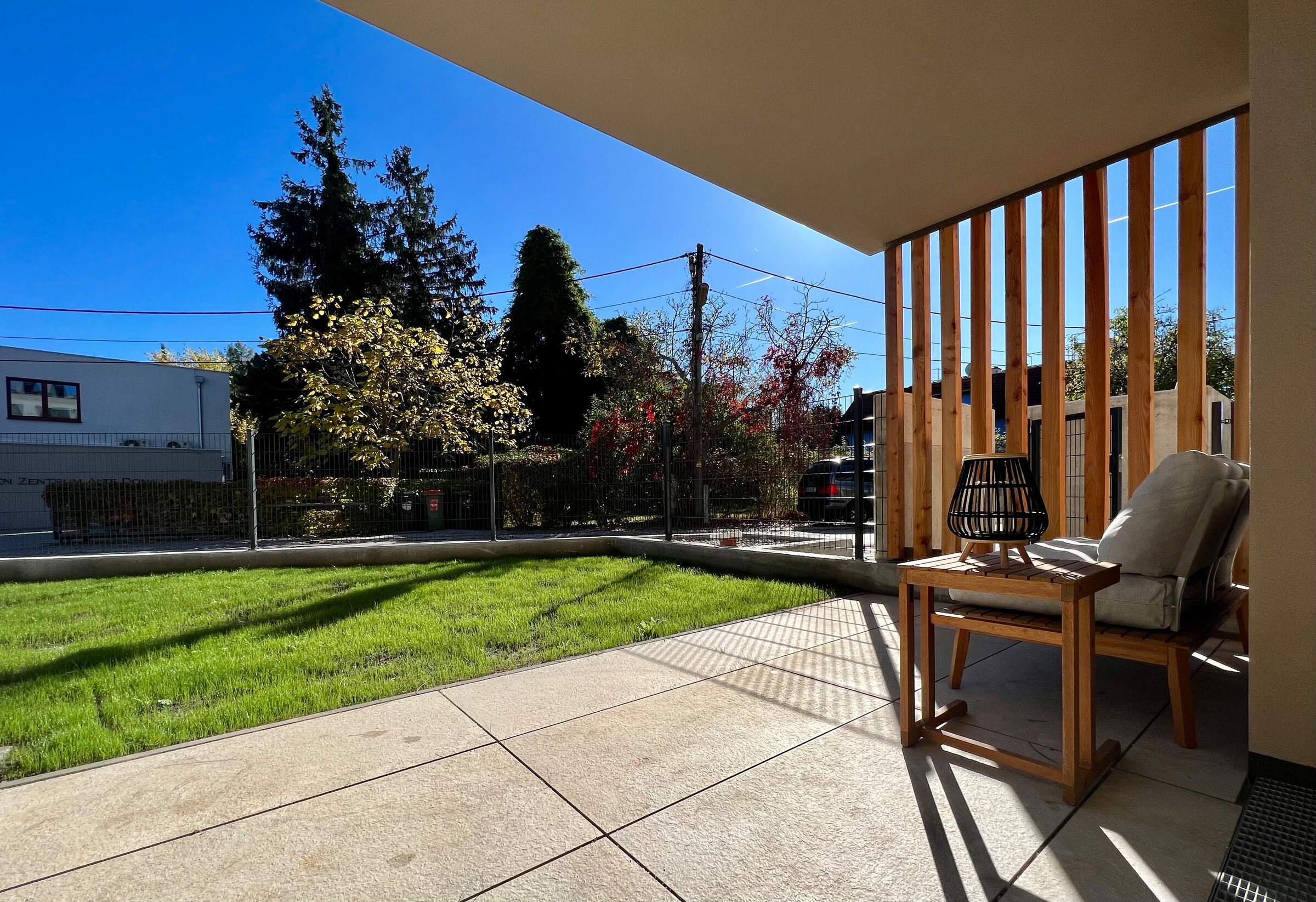 Terrace and garden