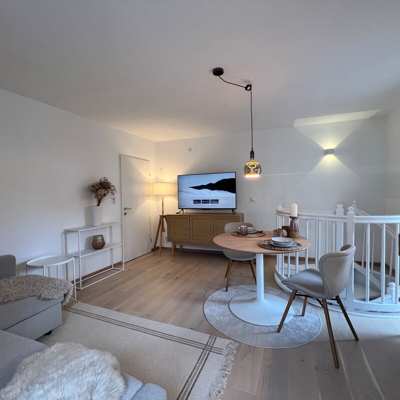 Wohnzimmer,Küche,Essbereich im Obergeschoss