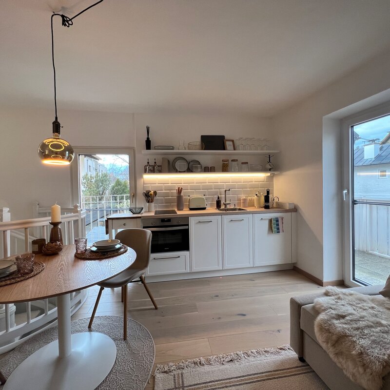 Wohnzimmer,Küche,Essbereich im Obergeschoss