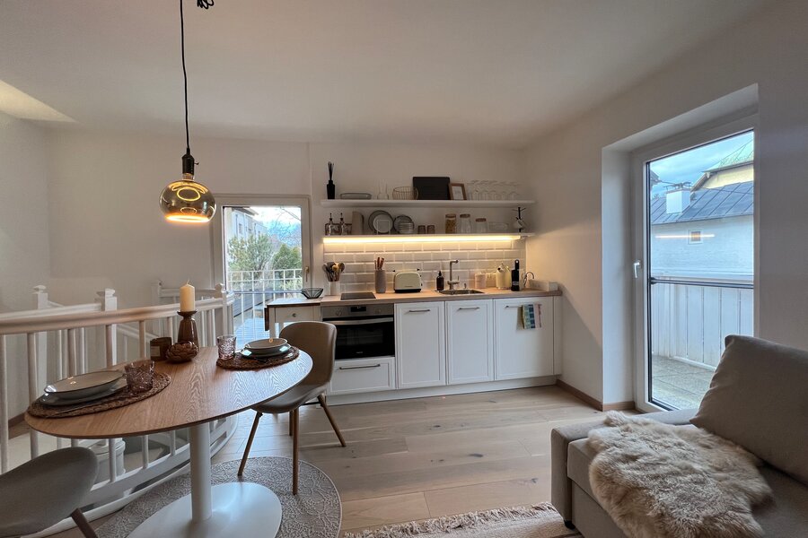 Wohnzimmer,Küche,Essbereich im Obergeschoss