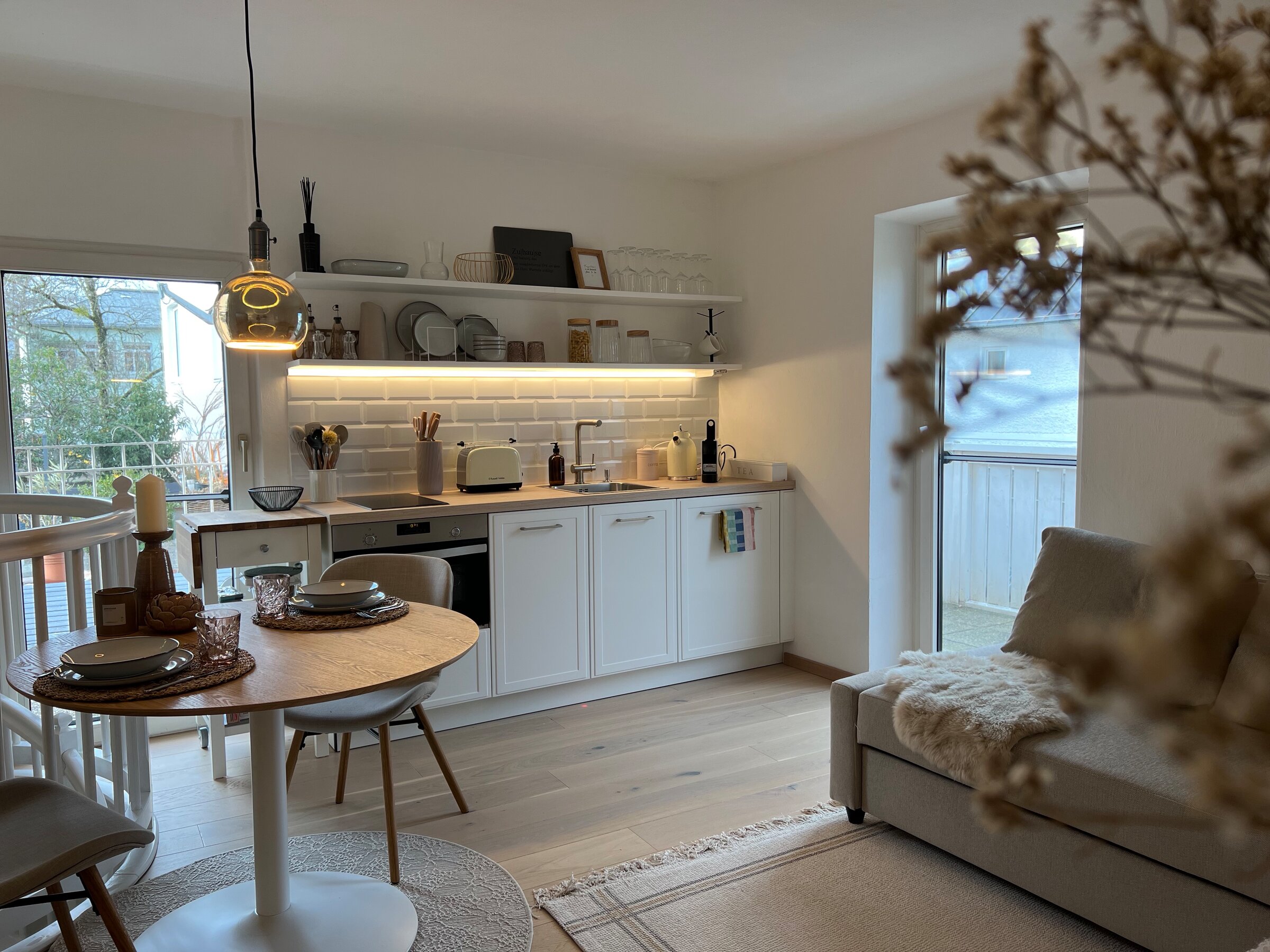 Wohnzimmer,Küche,Essbereich im Obergeschoss