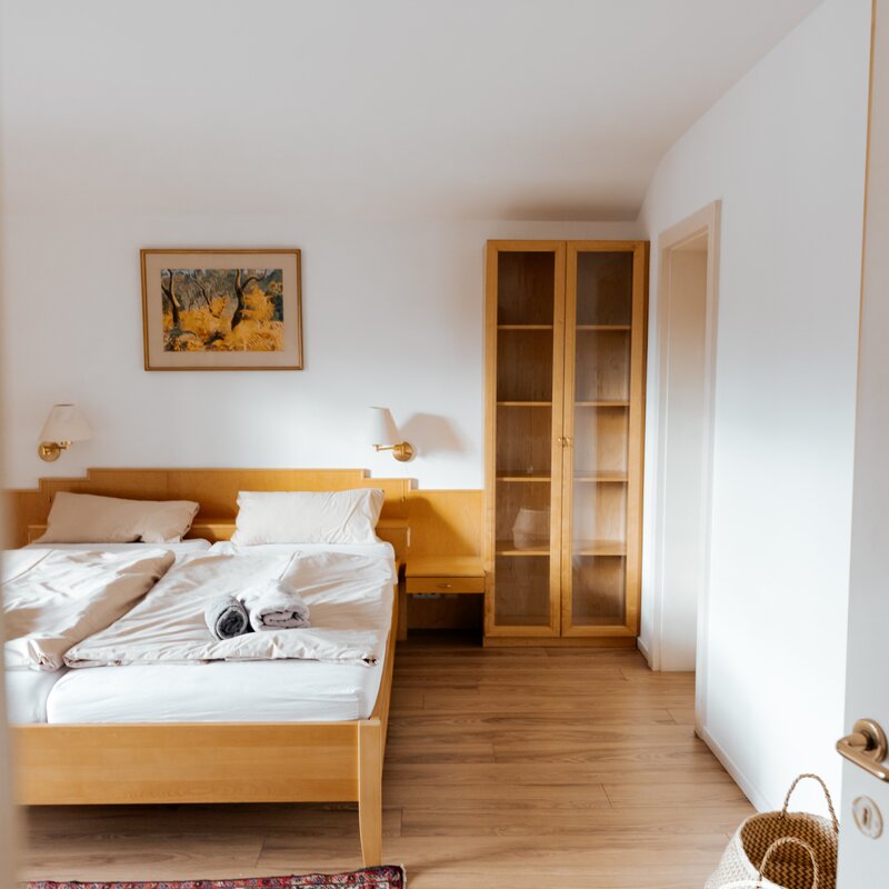 Doublebed with 2 mattress and wardrobe