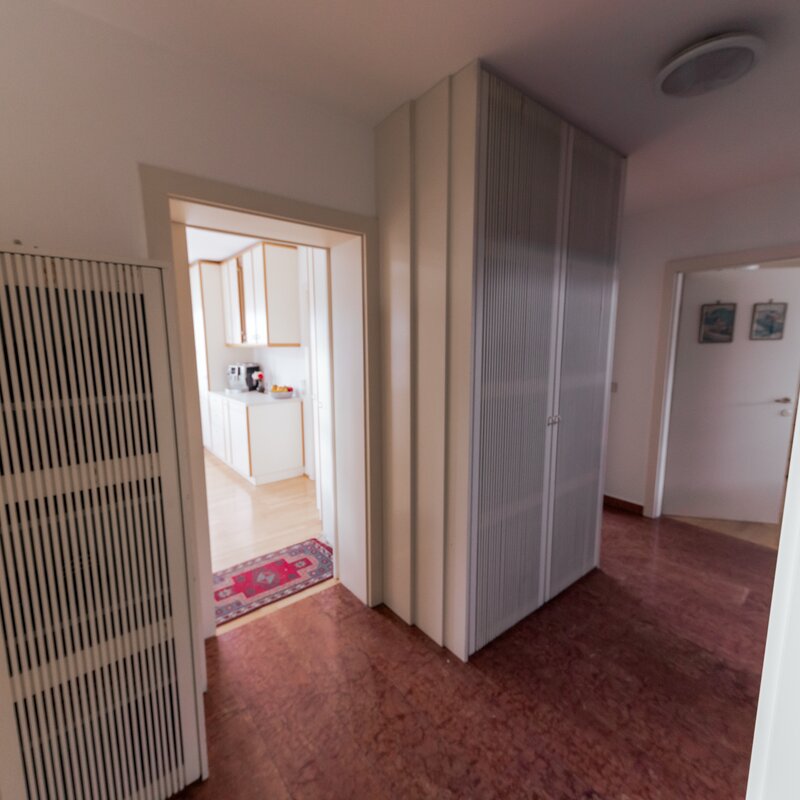 Entrance with spacious wardrobe for shoes and jackets