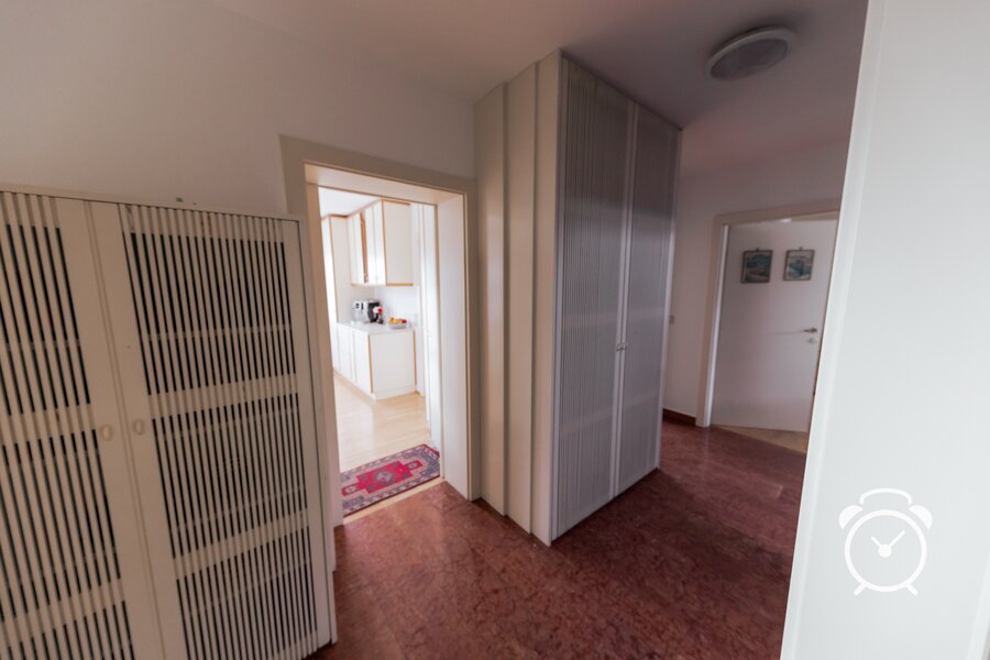 Entrance with spacious wardrobe for shoes and jackets