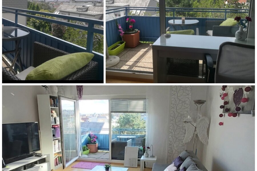 Der Blick vom Wohnzimmer