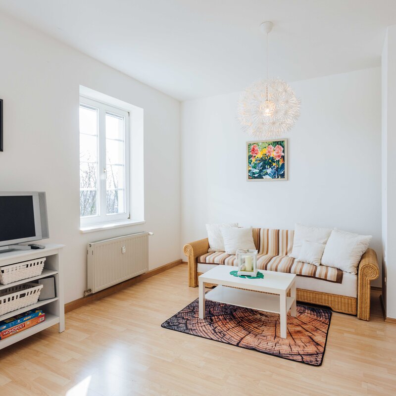 Living room with pull-out couch for 2 people | © Ebner - Wenger