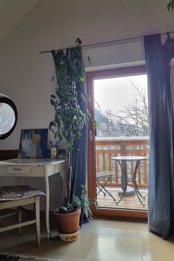 balcony accessible from dormitory