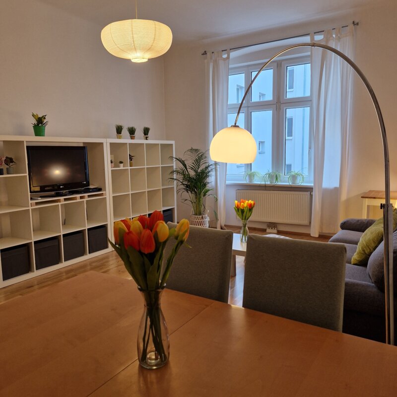 living room with beautiful view 