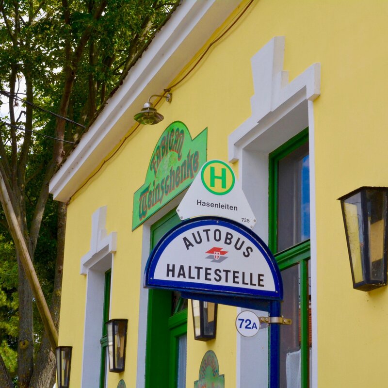 Bus stop near the house