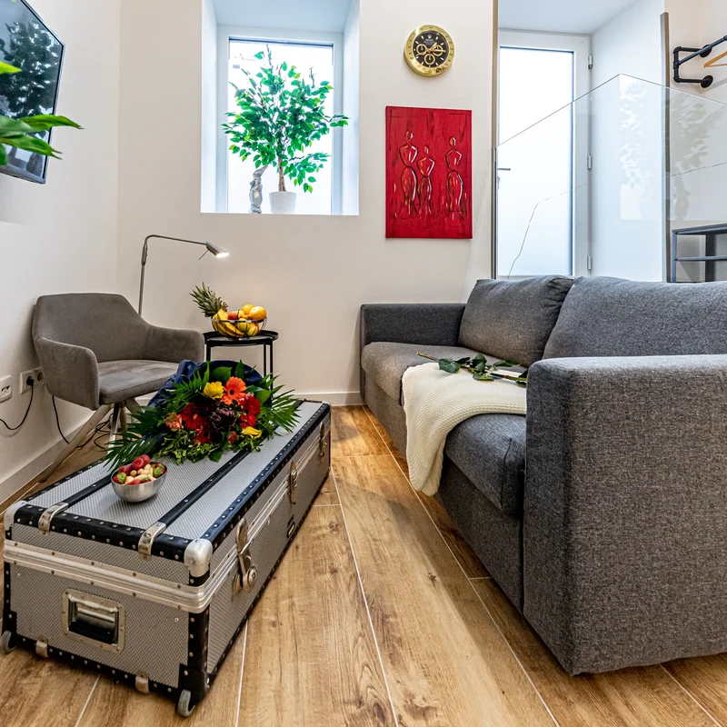 Wohnzimmer mit Schlafcouch