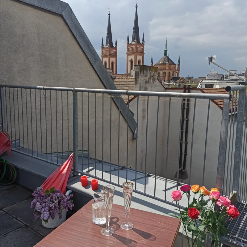 Blick von der Dachterasse