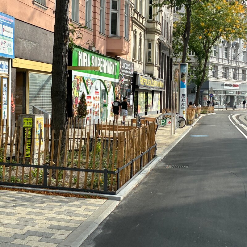 Mariahilfer Straße ist seit 2025 verkehrsberuhigt - Radweg ist direkt vor Tür