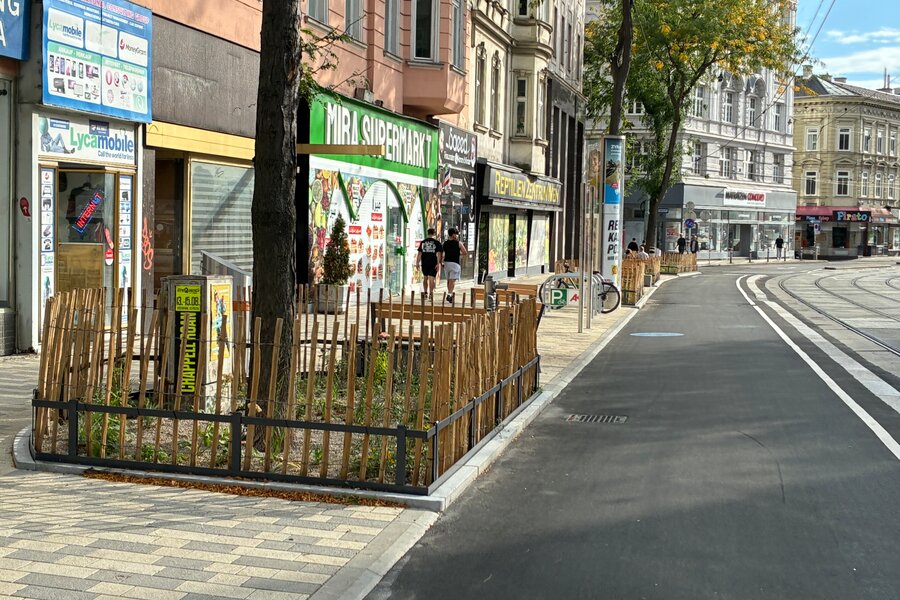 Mariahilfer Straße ist seit 2025 verkehrsberuhigt - Radweg ist direkt vor Tür
