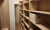 Dressing room with safe