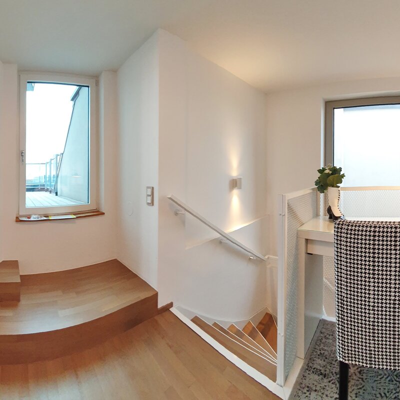 Schlafzimmer mit Terrasse und Wintergarten