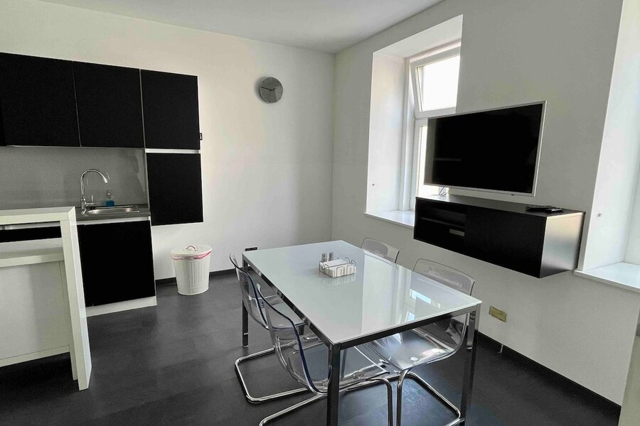 Dining table in the eat-in kitchen