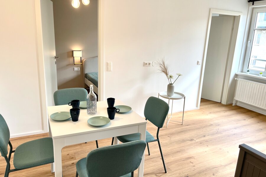 Living room with dining table 