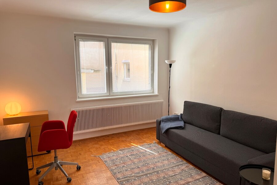 Wohnzimmer mit Arbeitsplatz