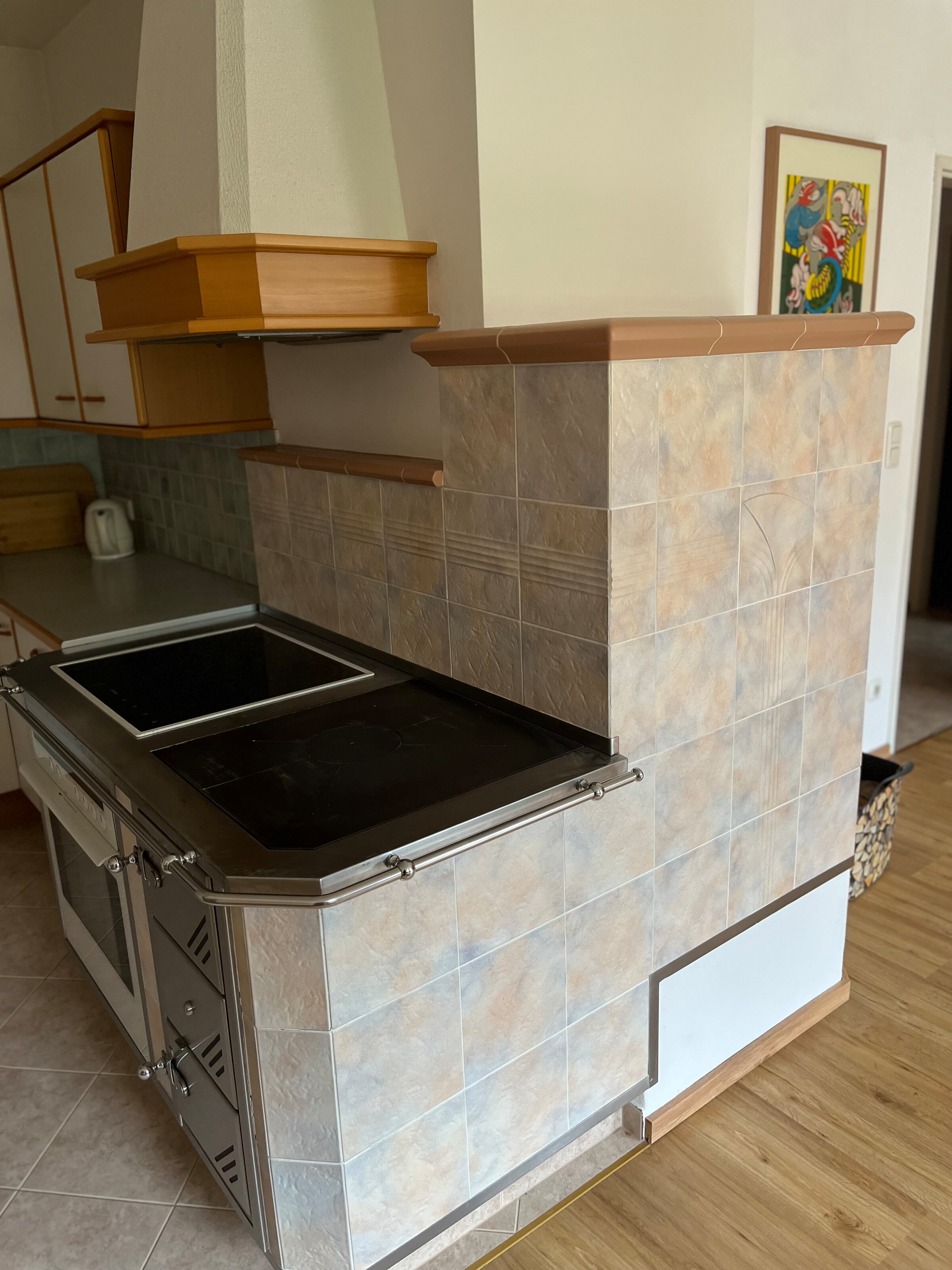 Küchenherd mit Kachelofen