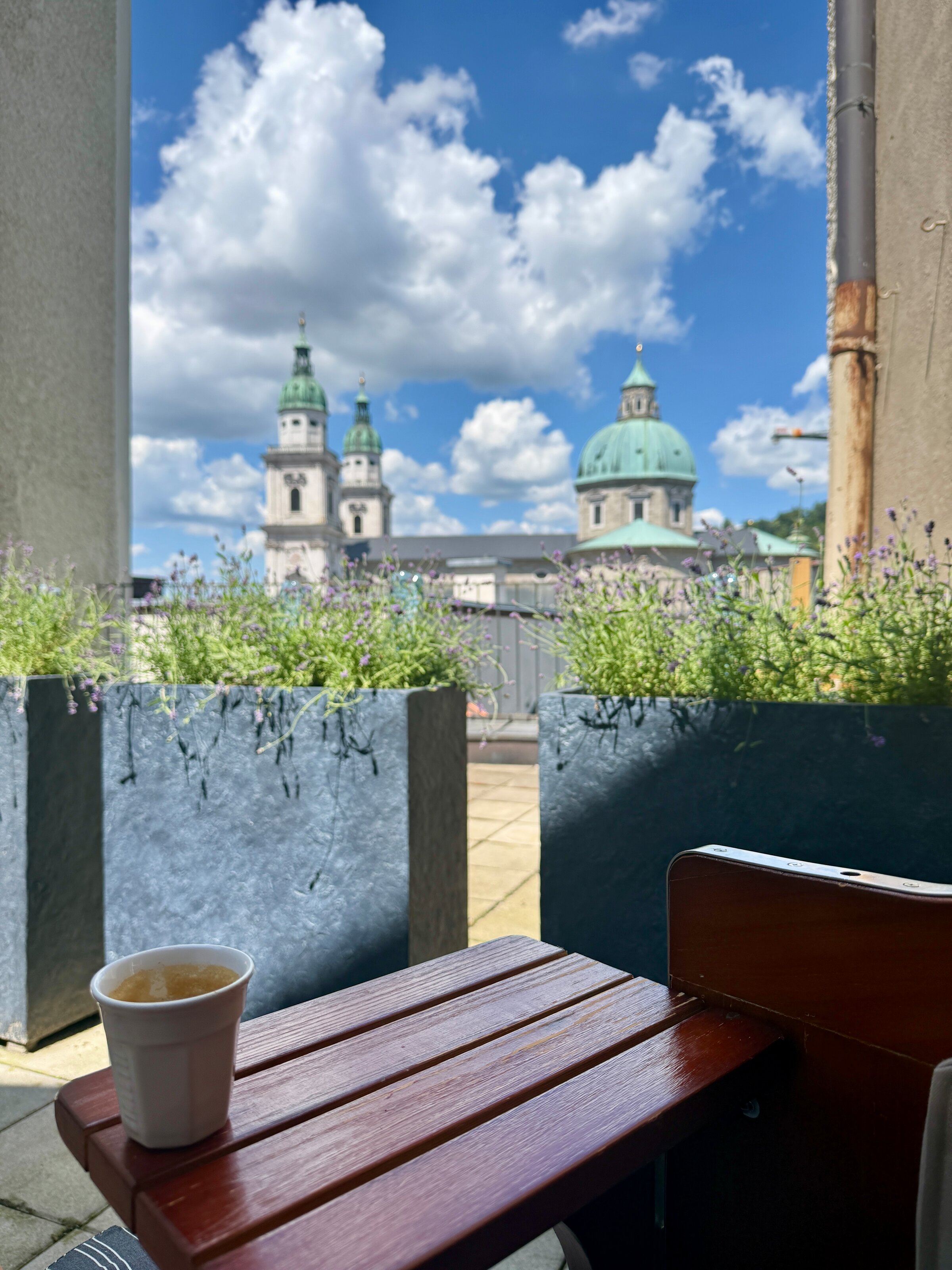 Terrace with cathedral view: 2-room apartment for short-term rental & temporary housing for 1 to 6 months in Salzburg | © HFW