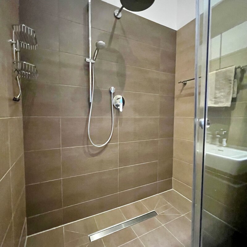 Bath room: spacious rain shower