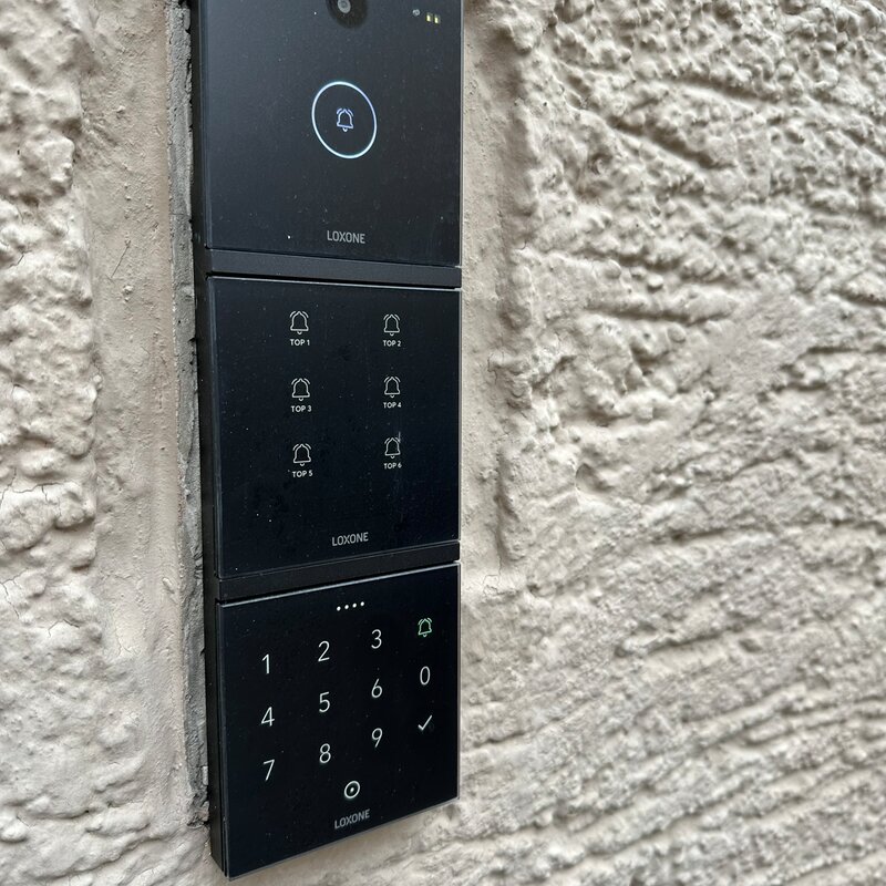Code button for front door