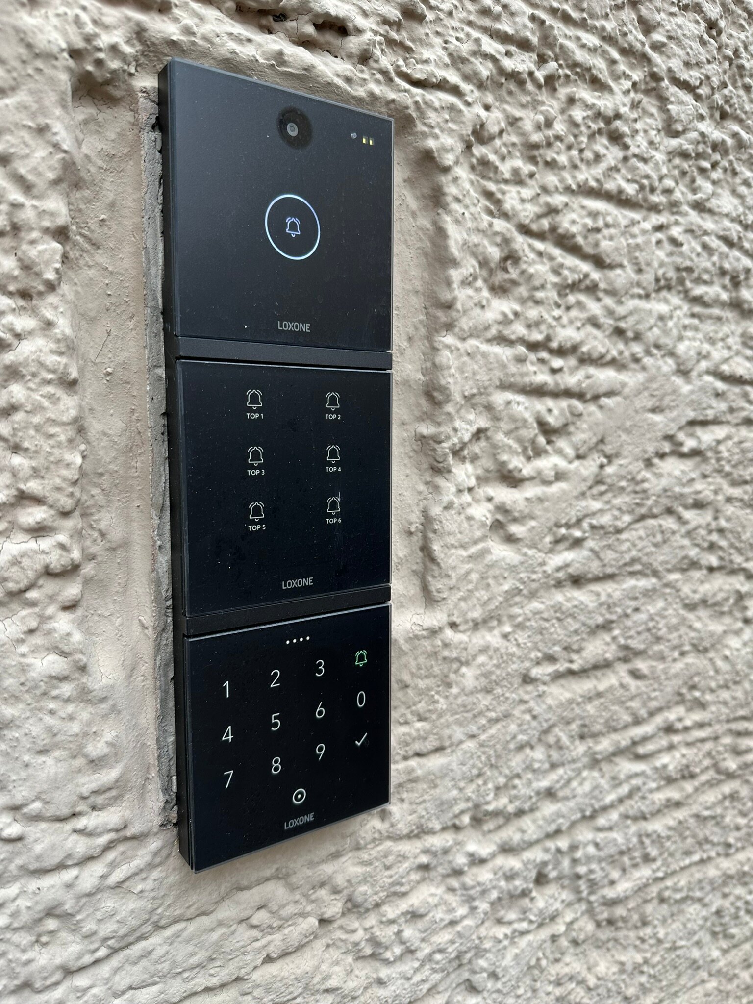 Code button for front door
